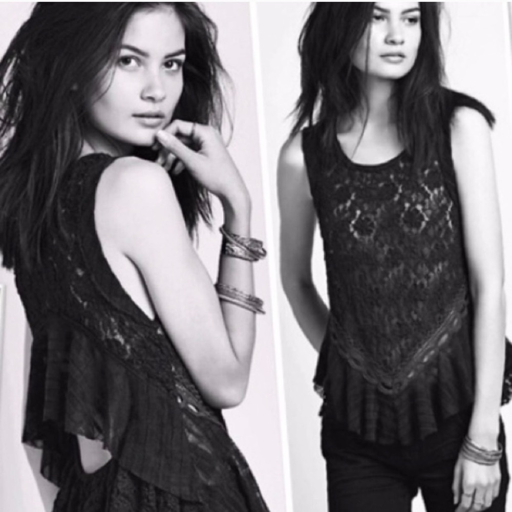 Free People lace  boho top